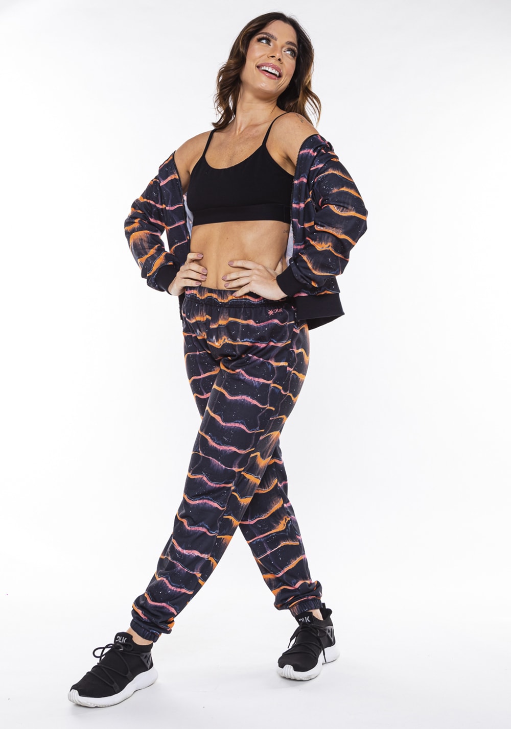 Calça moletinho jogging new way estampado quicksand