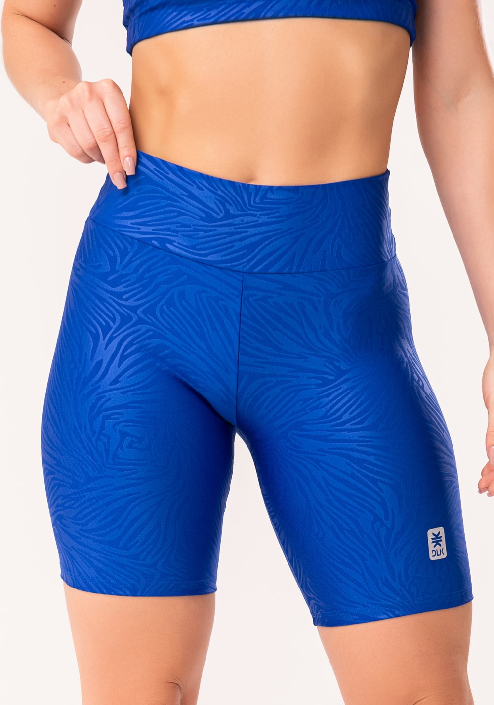 Bermuda shine azul texturizada