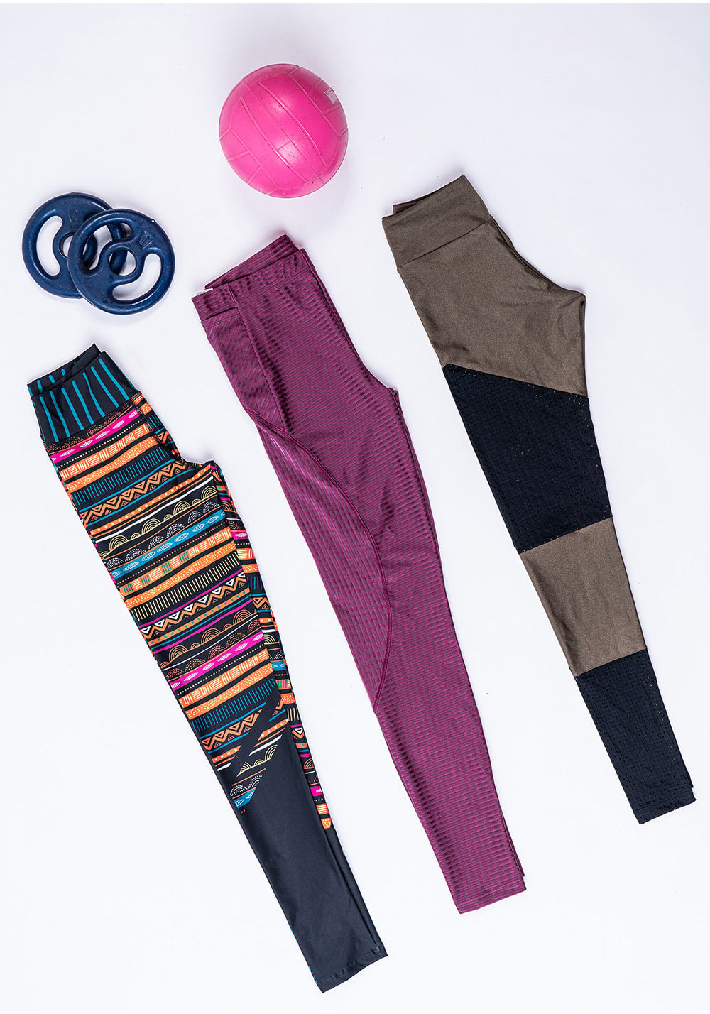 Kit 03 calças legging cores