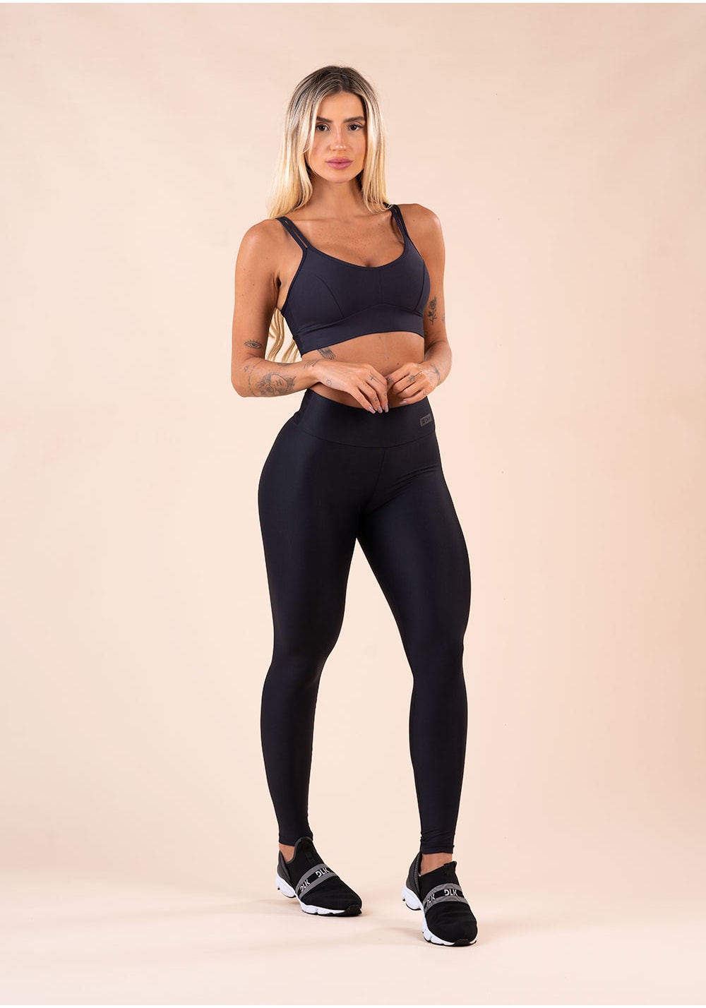 Legging fitness feminina preta action