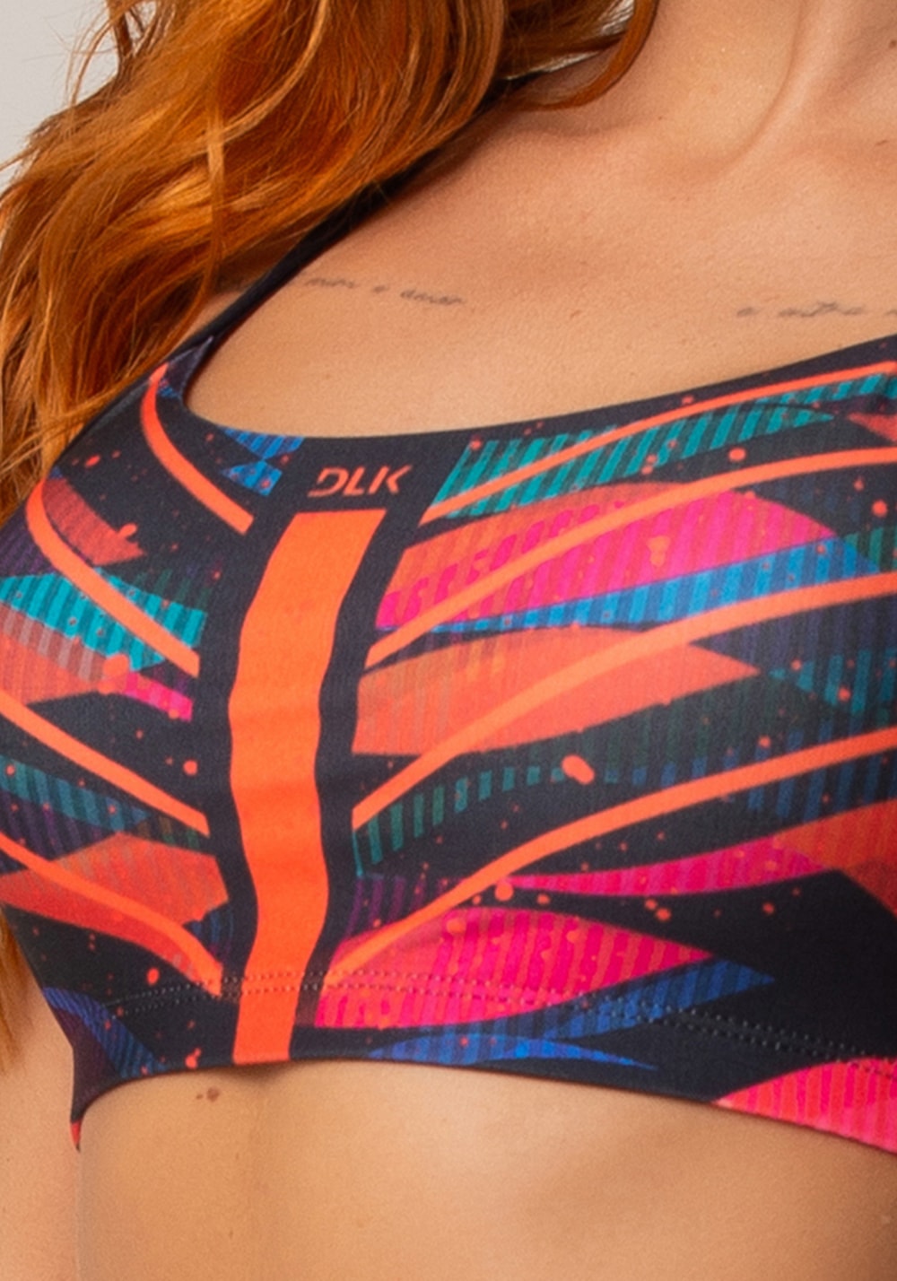 Top fitness feminino com bojo new printed estampado dopamina