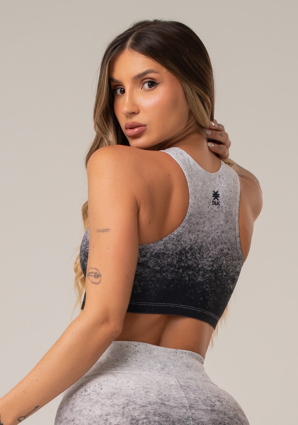 Top fitness feminino nadador new printed estampado placement