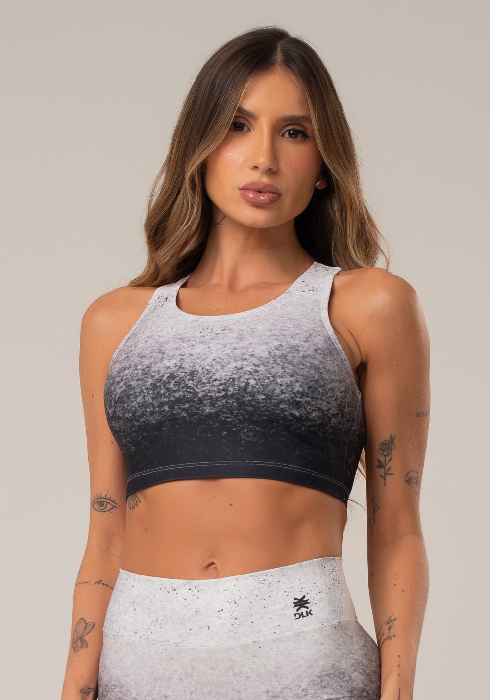 Top fitness feminino nadador new printed estampado placement