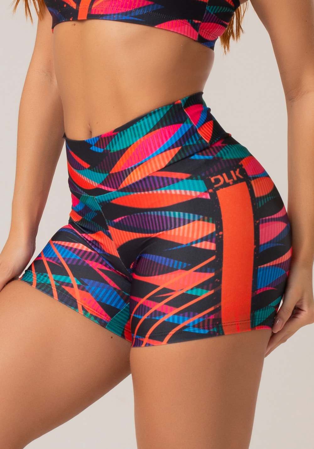 Short fitness feminino new printed estampado dopamina