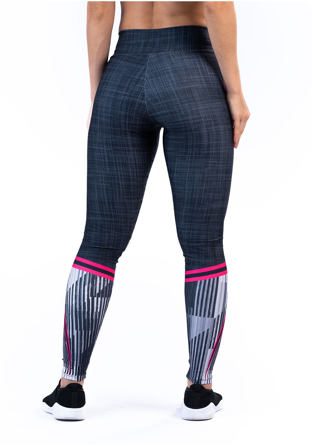 Legging fitness feminina new printed estampada mix geo pink