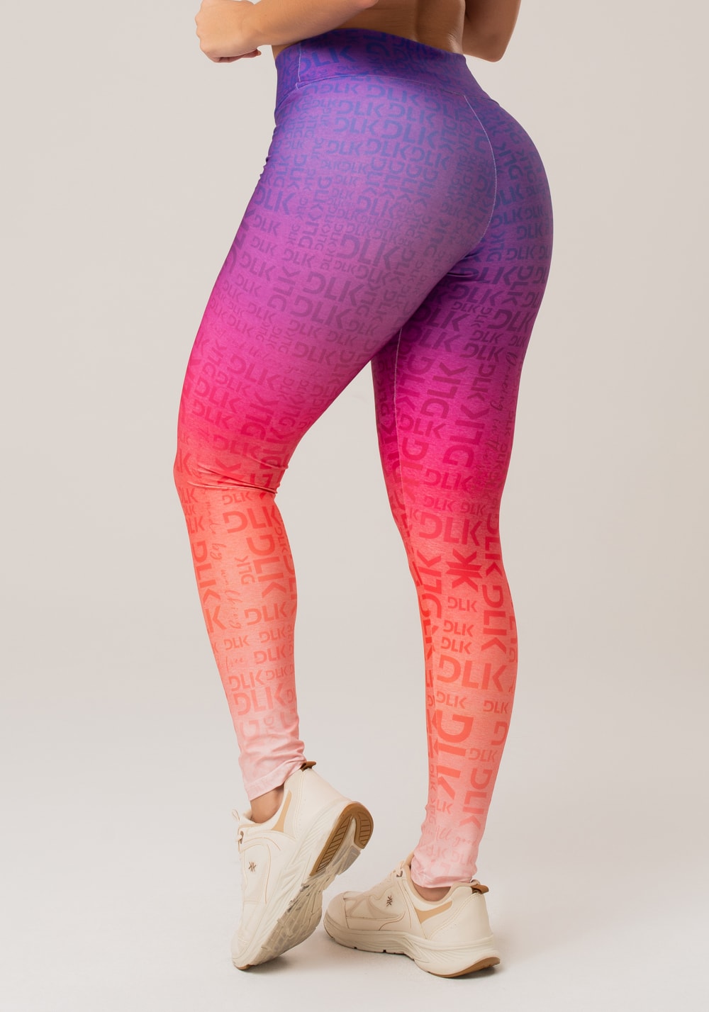 Legging fitness feminina new printed estampada degradê frases roxo