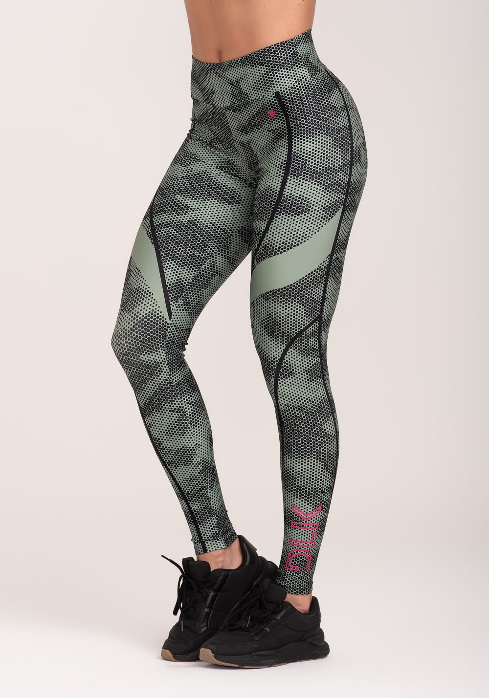 Legging fitness feminina estampada racing verde printed