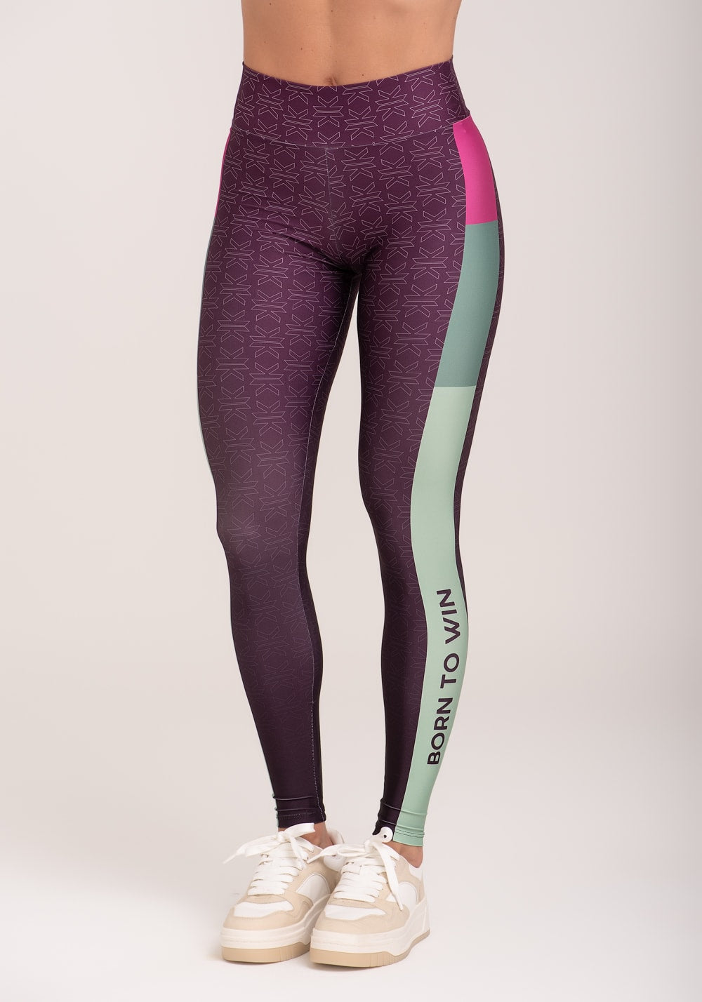 Legging fitness feminina estampada motivation roxo printed