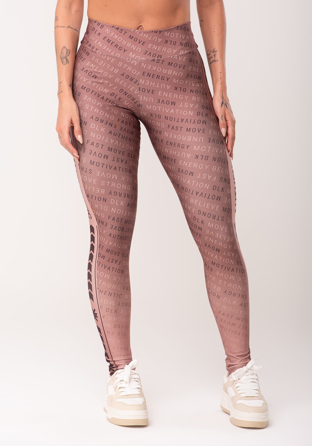 Legging fitness feminina estampada authentic marrom printed