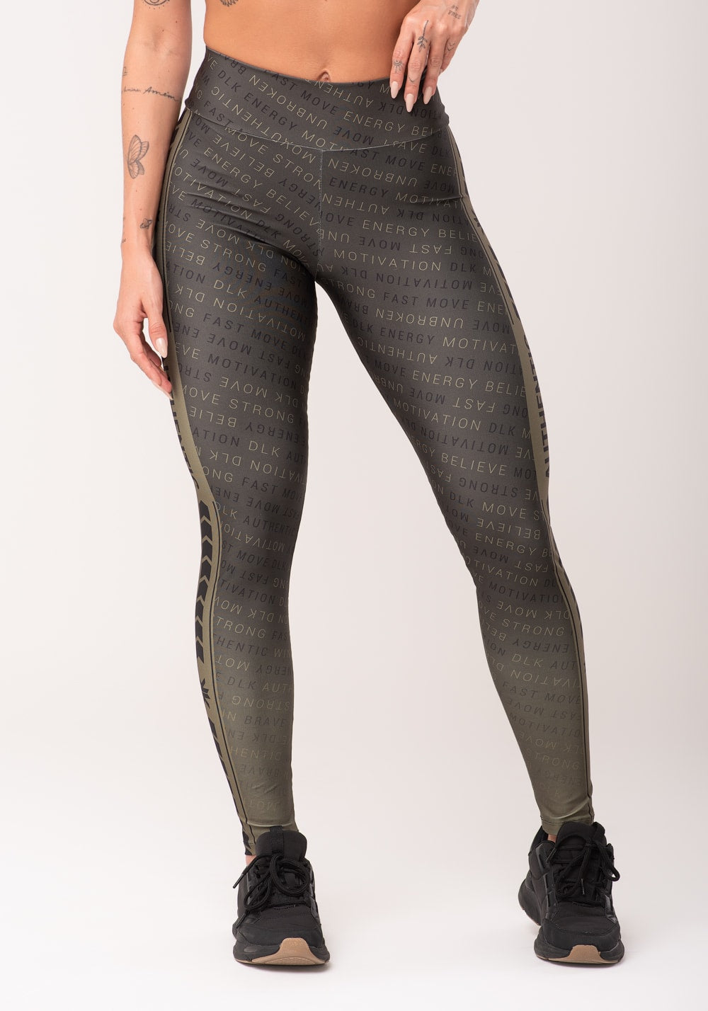 Legging fitness feminina estampada authentic verde printed