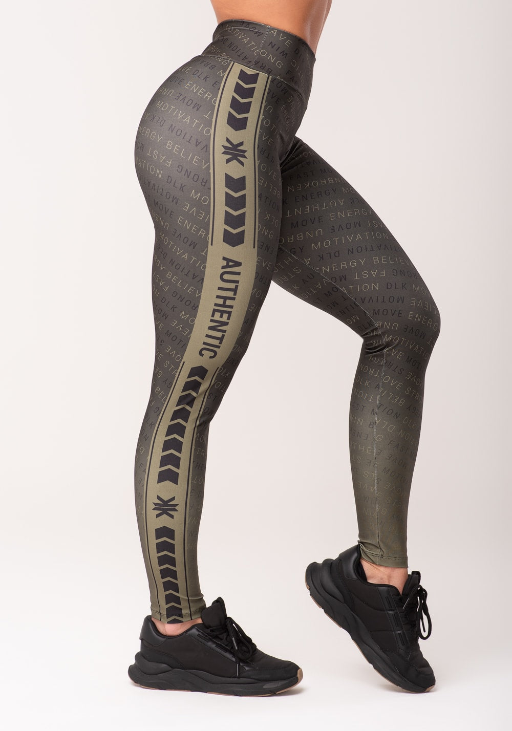 Legging fitness feminina estampada authentic verde printed
