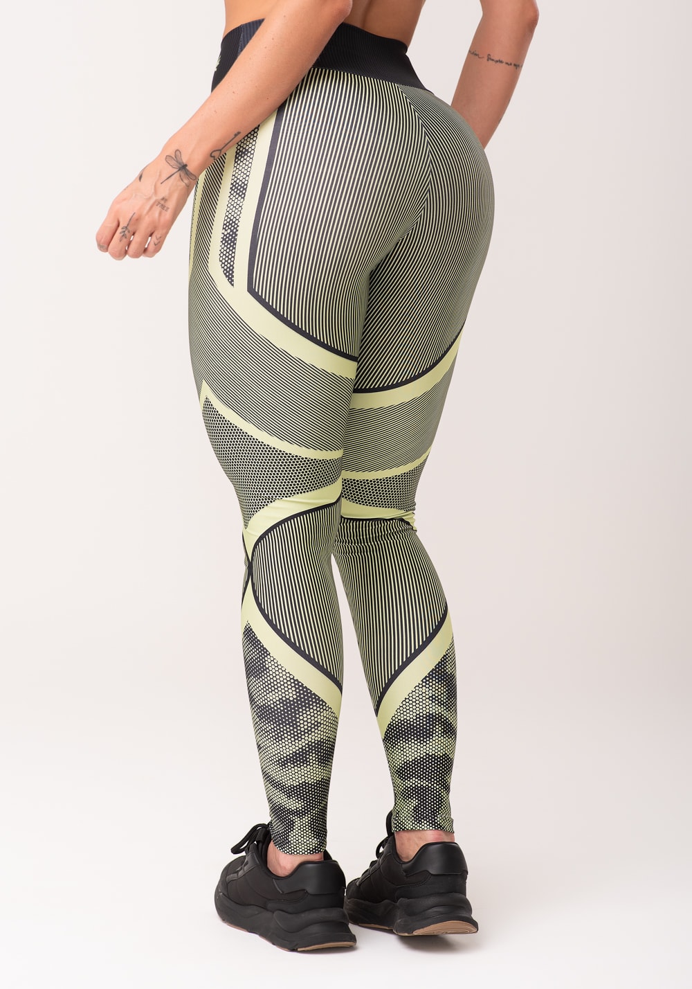 Legging fitness feminina estampada strong verde printed