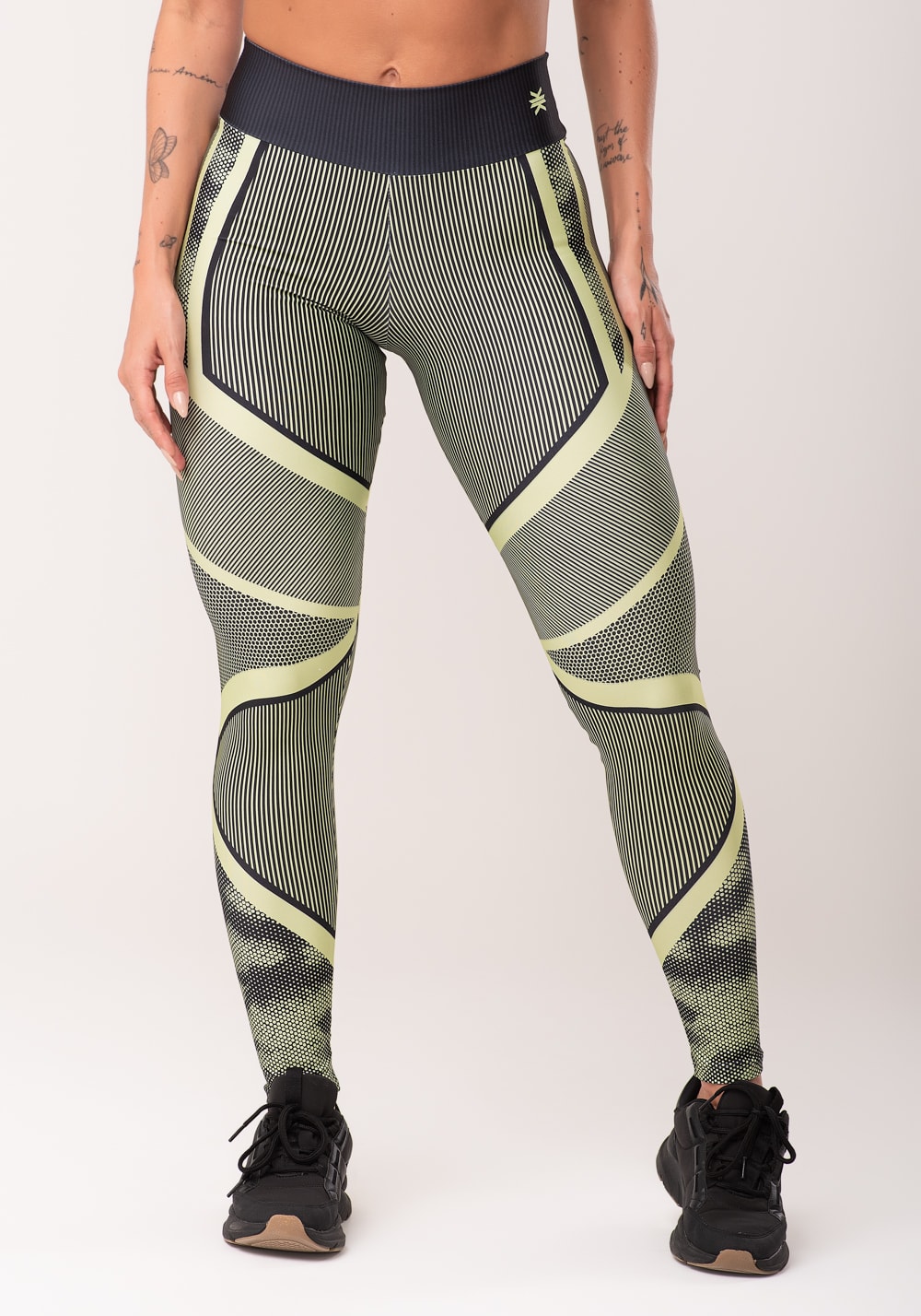 Legging fitness feminina estampada strong verde printed