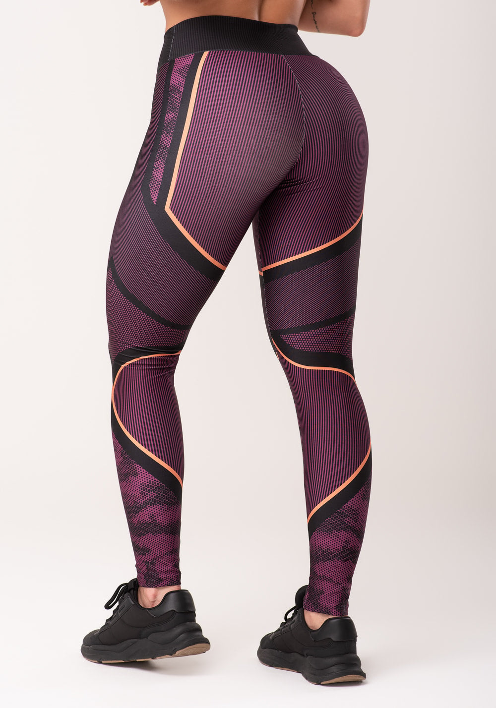 Legging fitness feminina estampada strong rosa printed