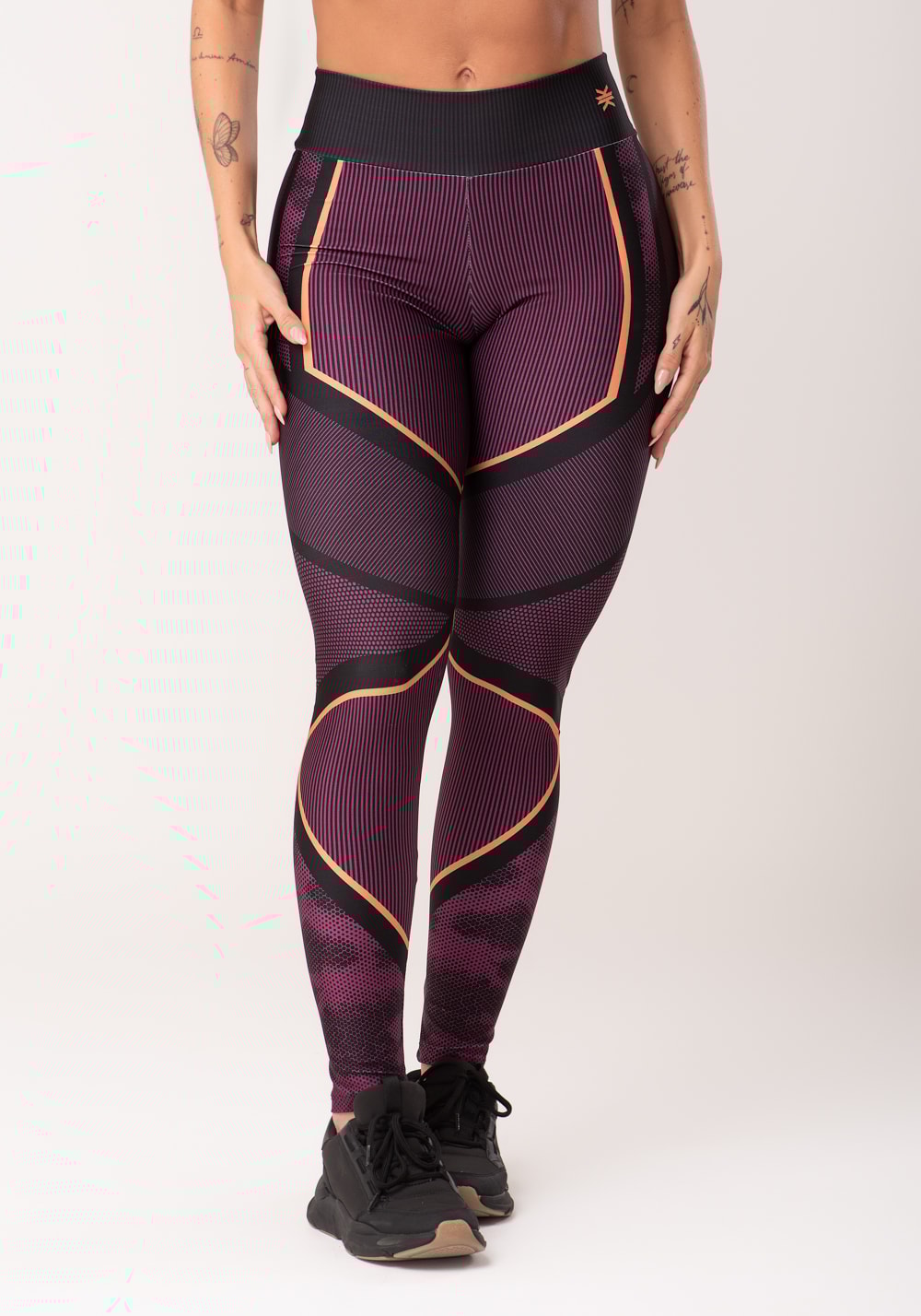 Legging fitness feminina estampada strong rosa printed