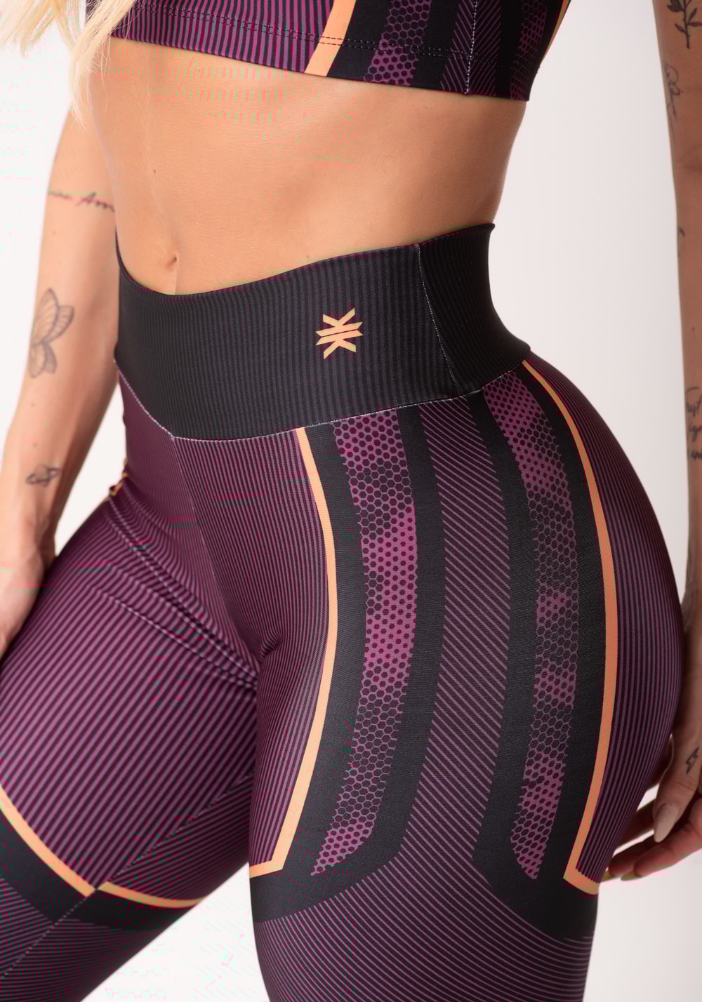 Legging fitness feminina estampada strong rosa printed