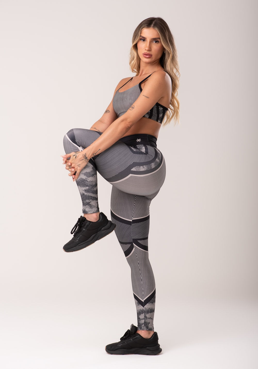 Legging fitness feminina estampada strong nude printed