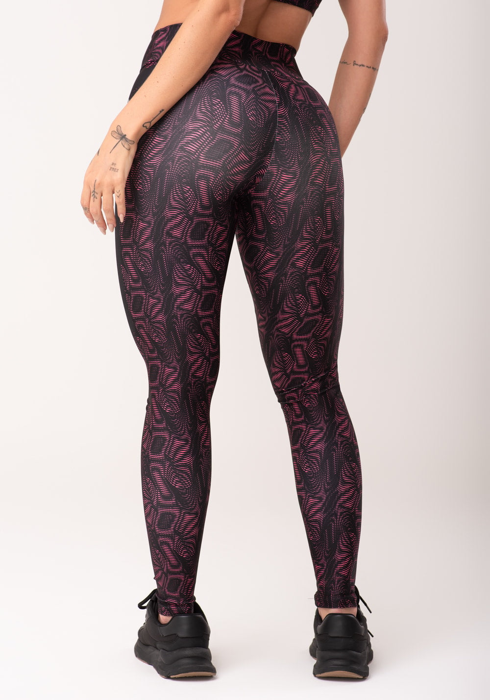 Legging fitness feminina estampada energy rosa printed