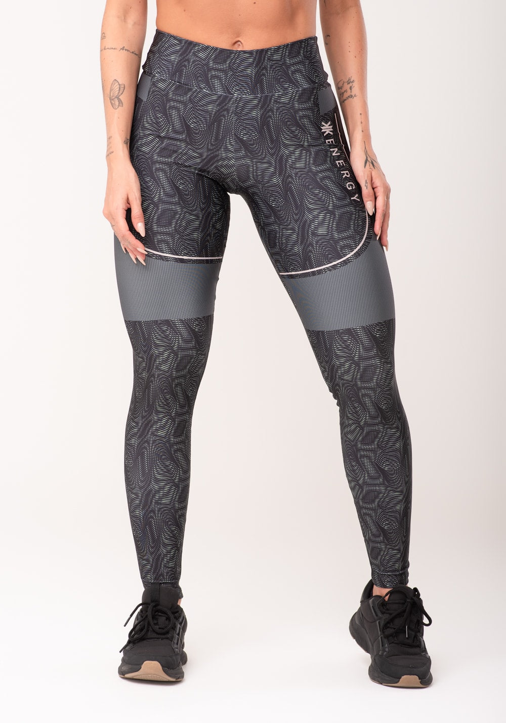 Legging fitness feminina estampada energy verde printed