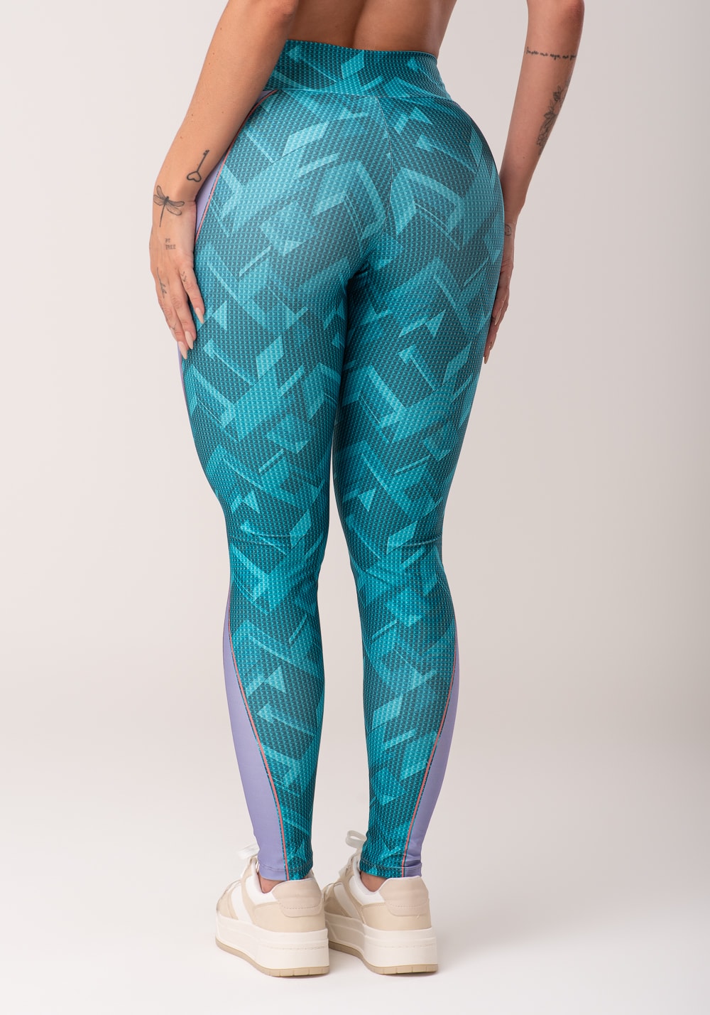 Legging fitness feminina estampada brave verde printed