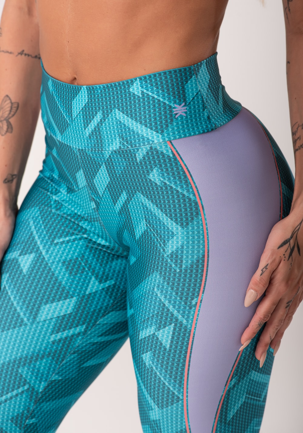Legging fitness feminina estampada brave verde printed
