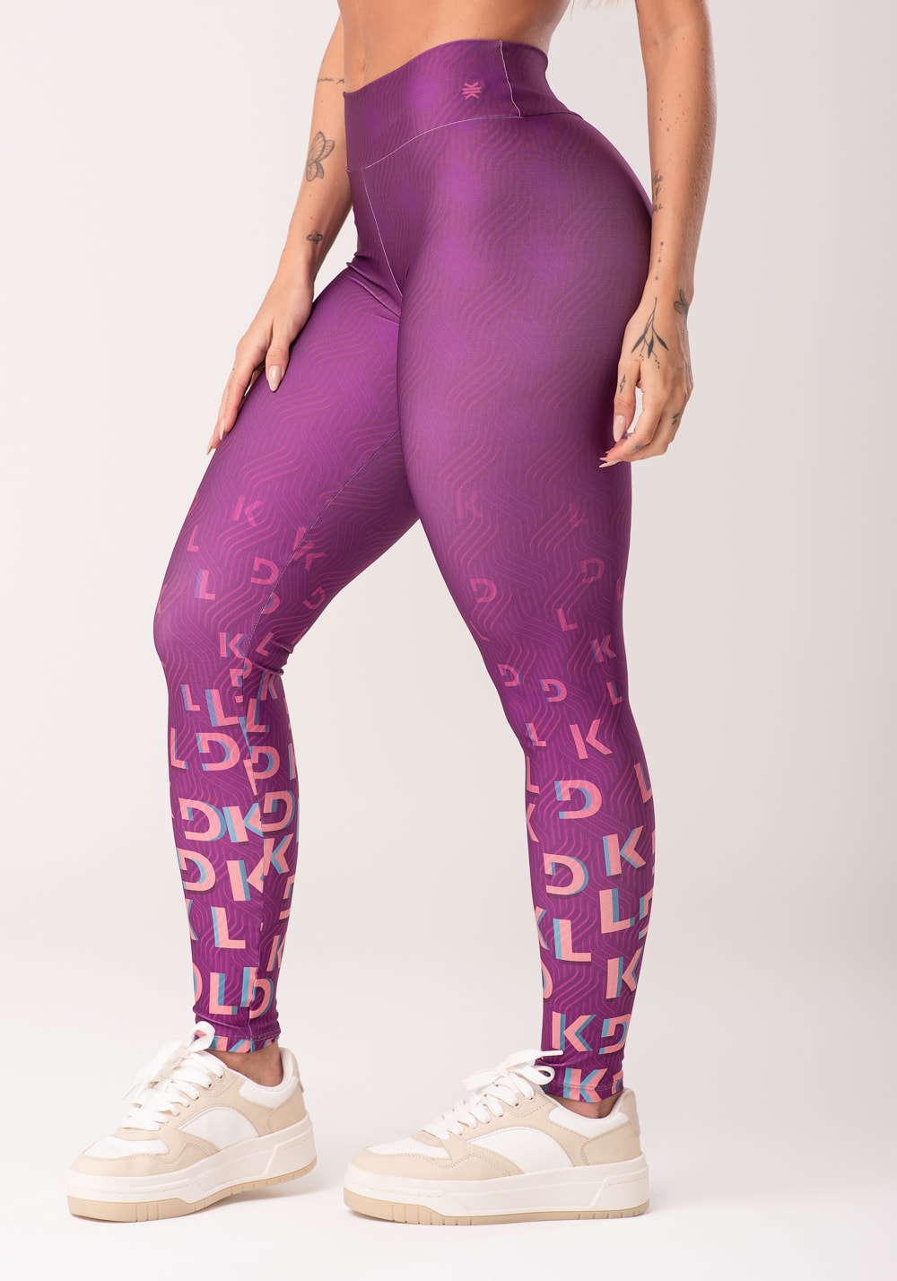 Legging fitness feminina estampada move rosa printed