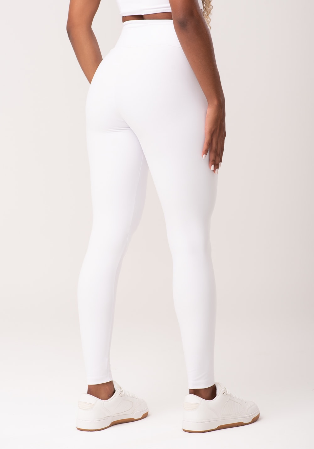 Legging fitness feminina branco new age