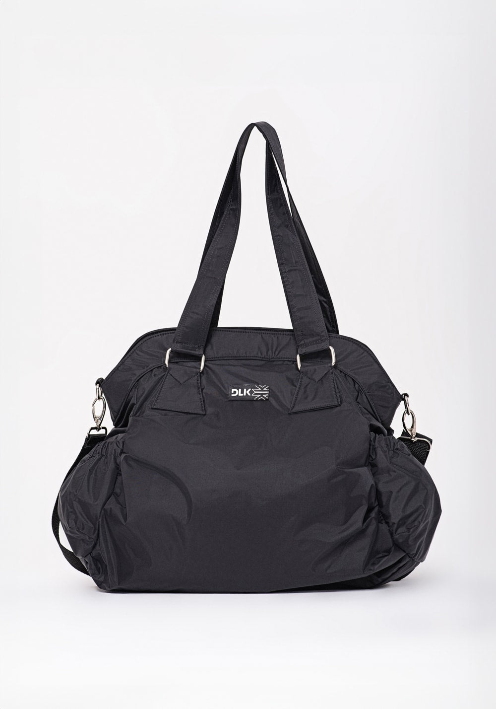 Bolsa de ombro e transversal preto com 2 bolsos externos