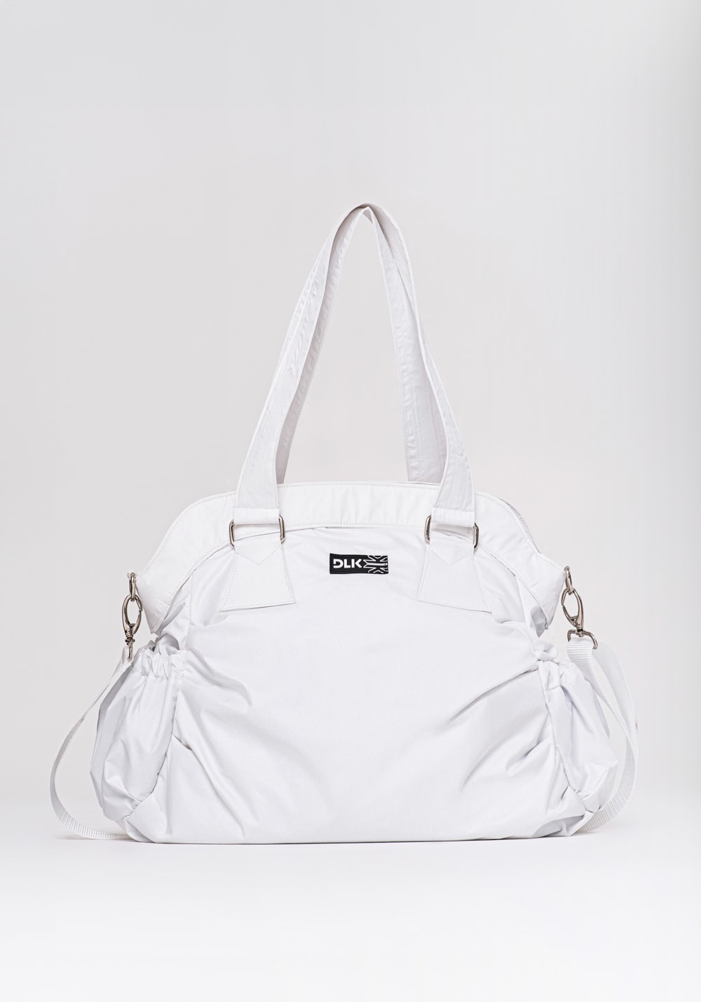 Bolsa de ombro e transversal branco com 2 bolsos externos