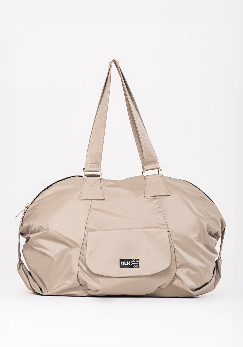 Bolsa de ombro areia com bolso externo