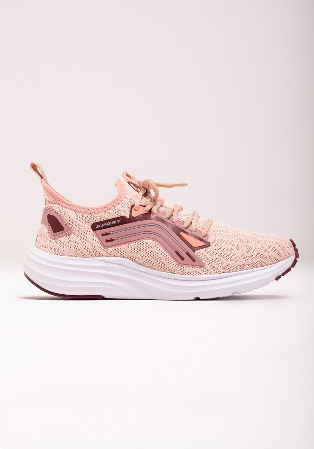 Tênis esportivo feminino rosé