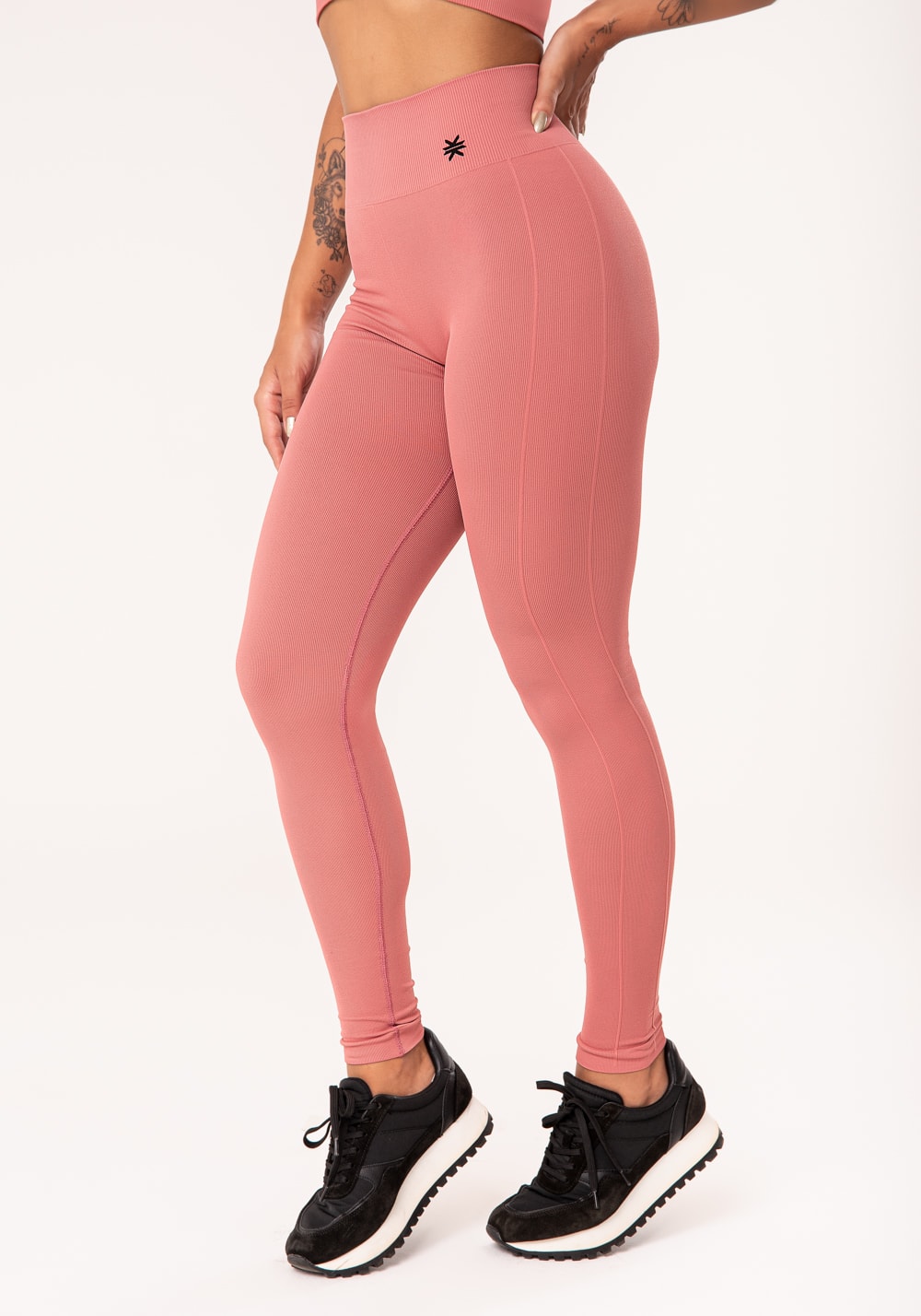 Legging fitness feminina goiaba seamless