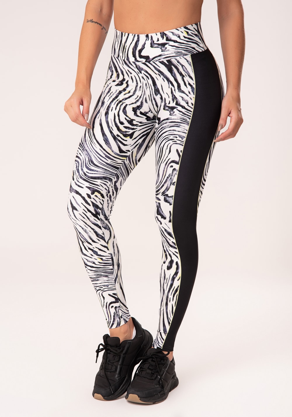Legging fitness feminina estampada animal print verde neon printed