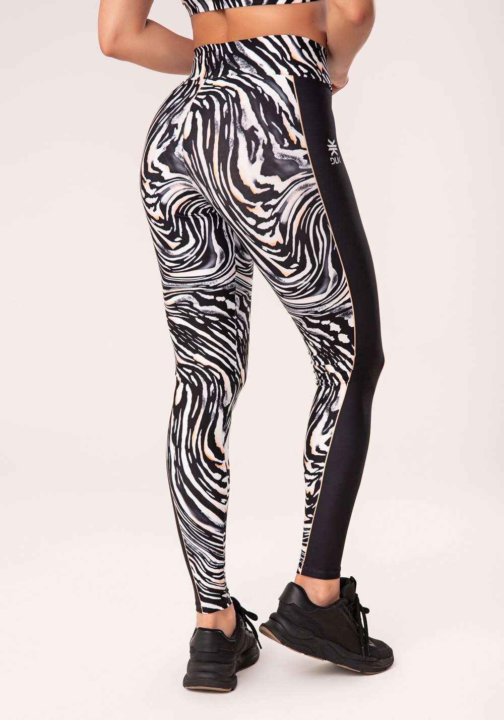 Legging fitness feminina estampada animal print neon laranja printed