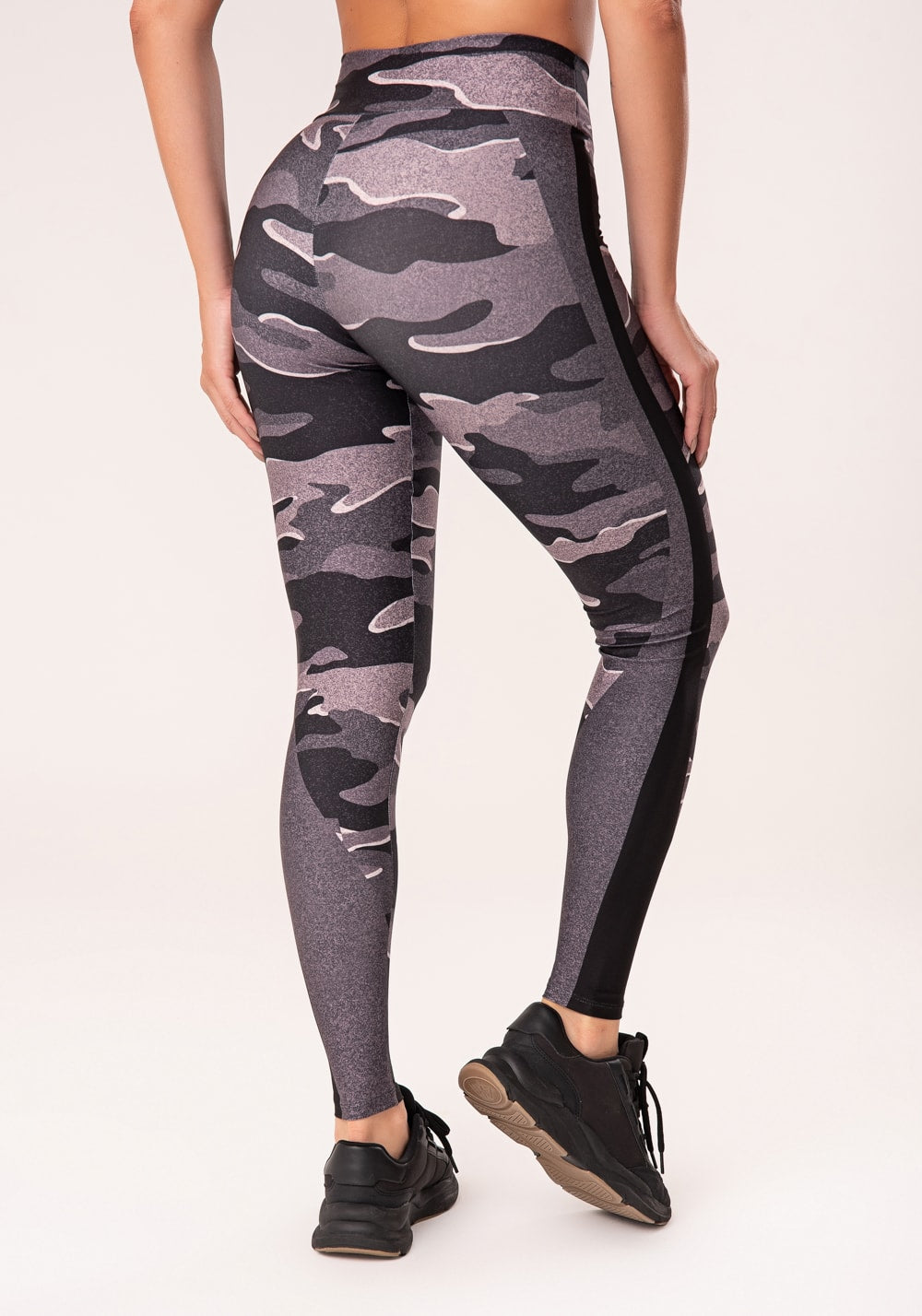 Legging fitness feminina estampada camuflado nude printed