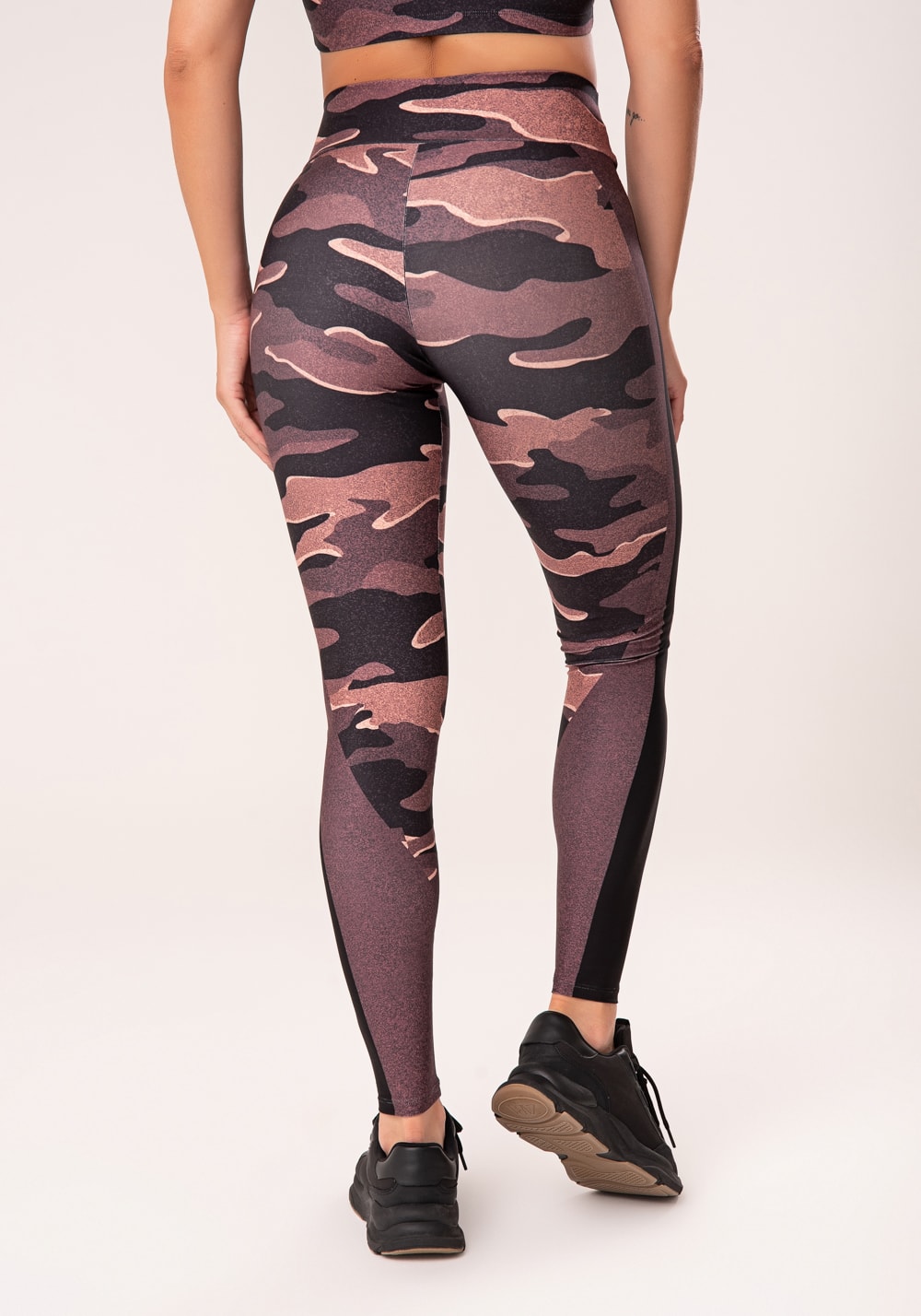 Legging fitness feminina estampada camuflado terra printed