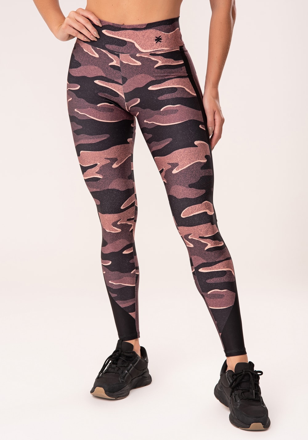 Legging fitness feminina estampada camuflado terra printed