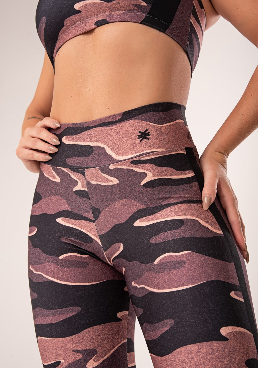 Legging fitness feminina estampada camuflado terra printed