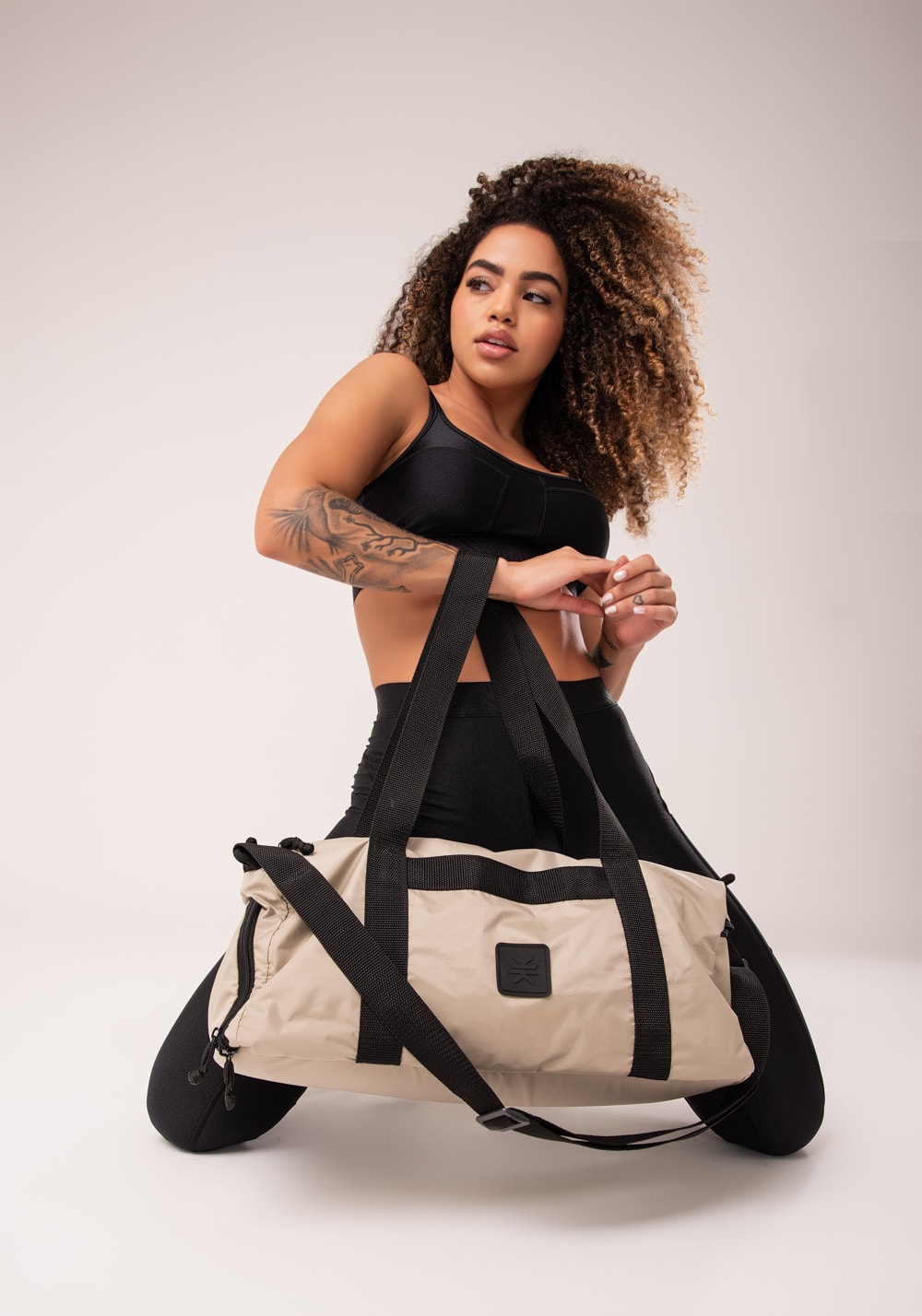 Bolsa porta tênis bege