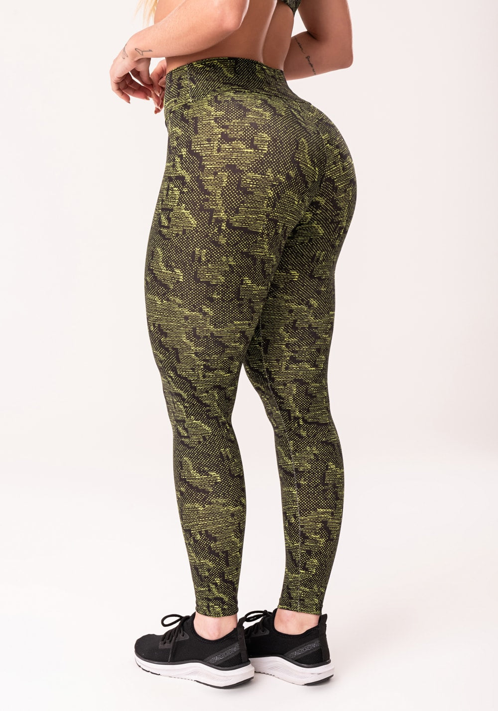 Legging fitness feminina neon estampada camouflage euphoria