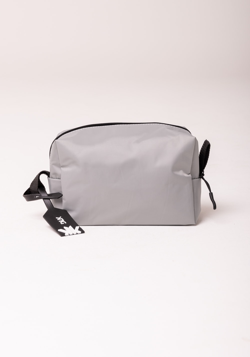 Necessaire feminina quadrada cinza