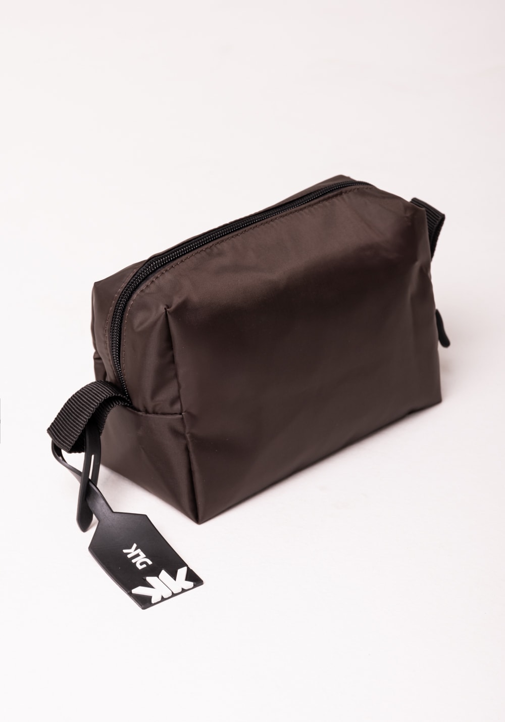 Necessaire feminina quadrada marrom