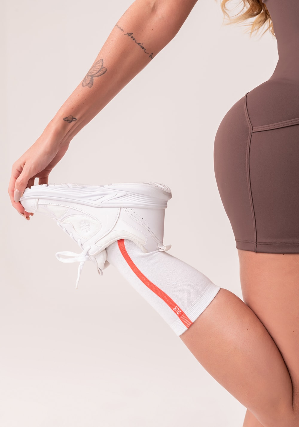 Tênis esportivo chunky feminino branco