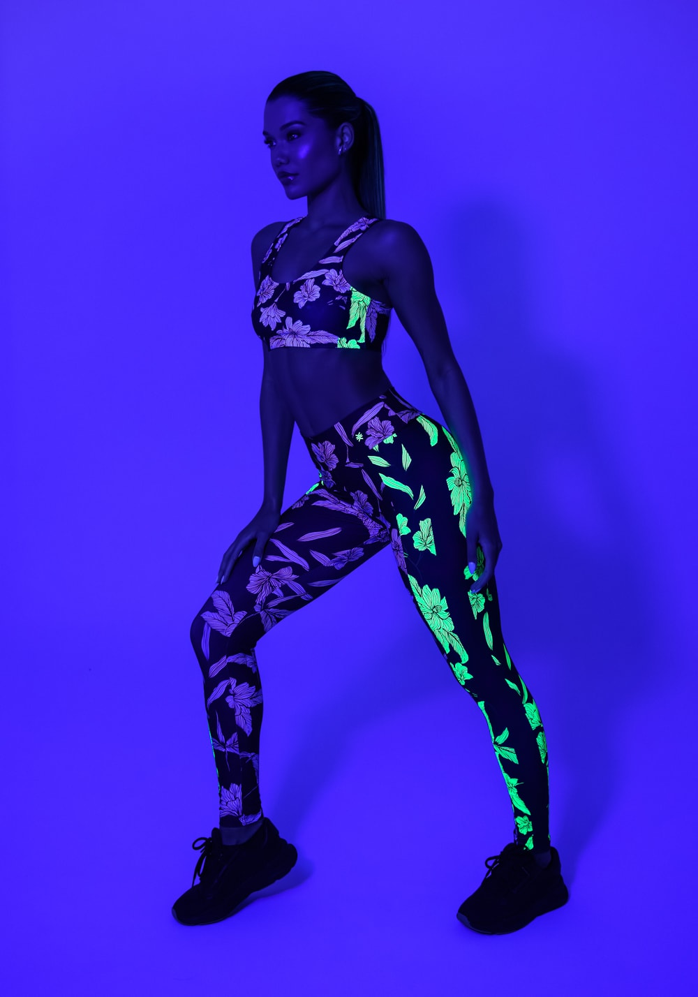 Legging fitness feminina estampada neon paradise printed