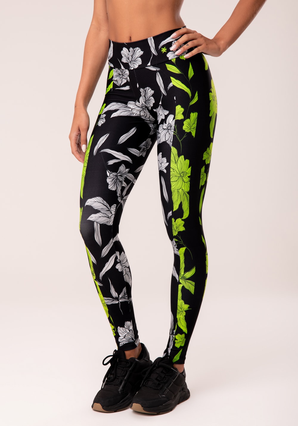 Legging fitness feminina estampada neon paradise printed