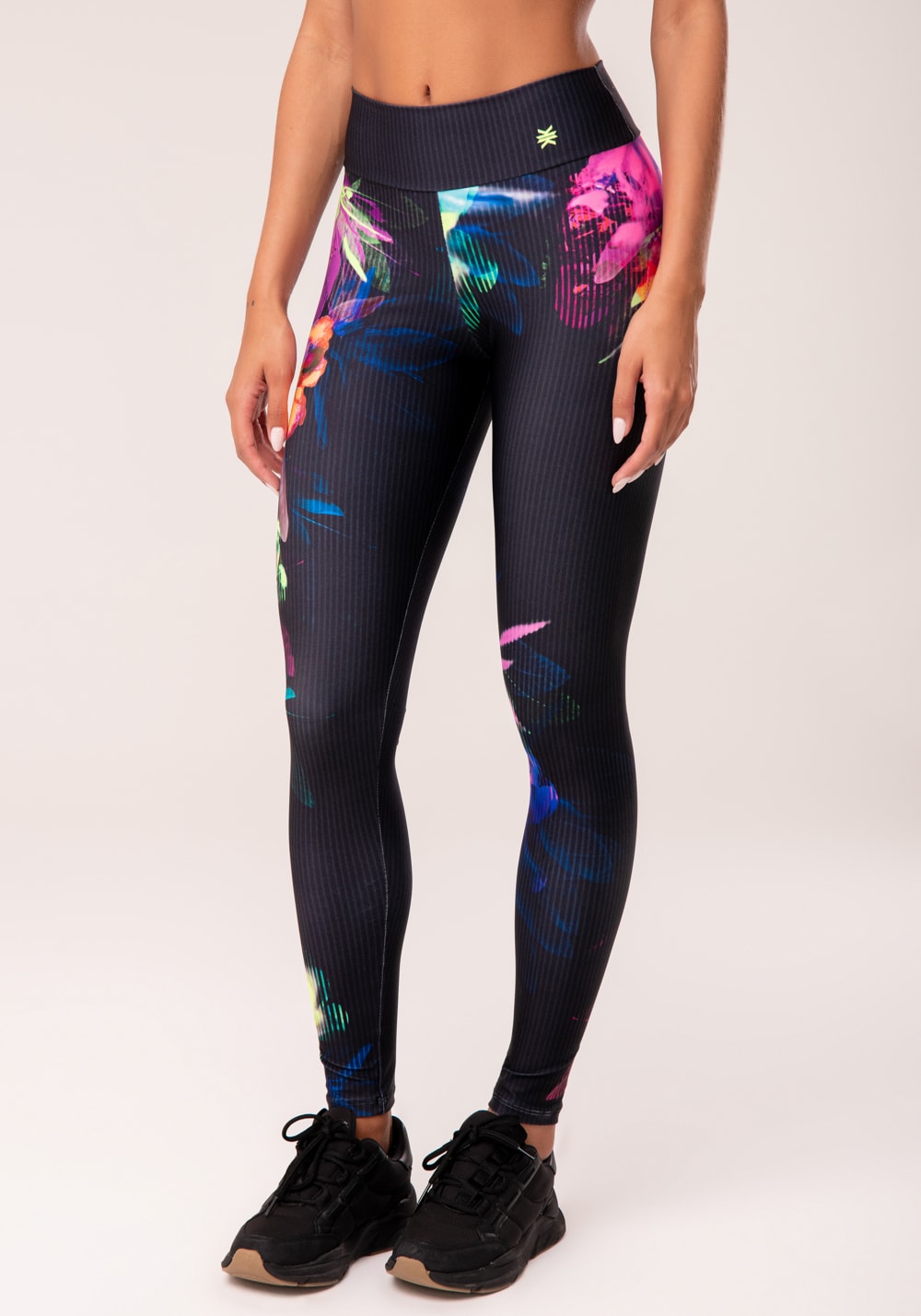 Legging fitness feminina estampada neon hypnotic printed