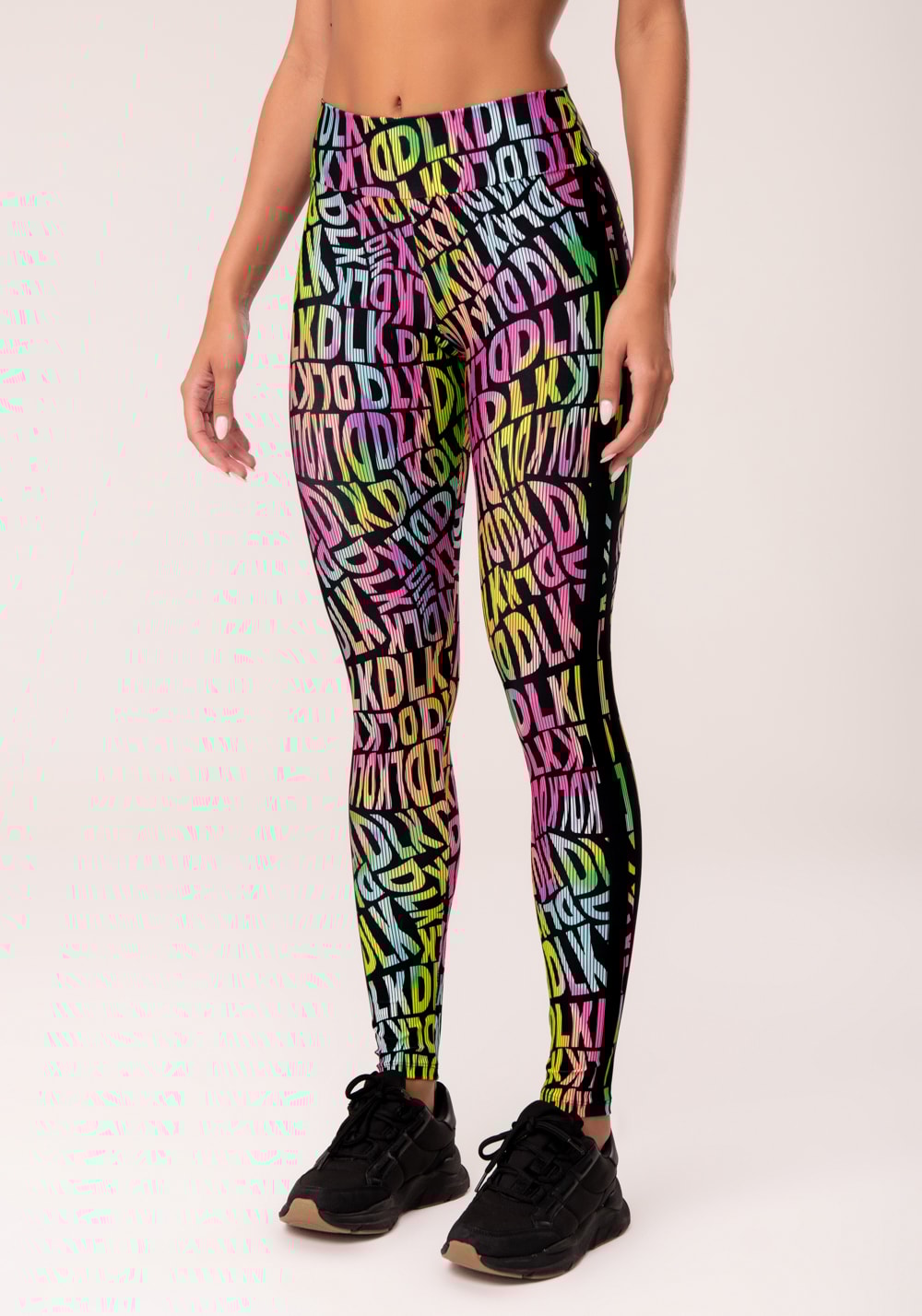 Legging fitness feminina estampada neon utopia printed