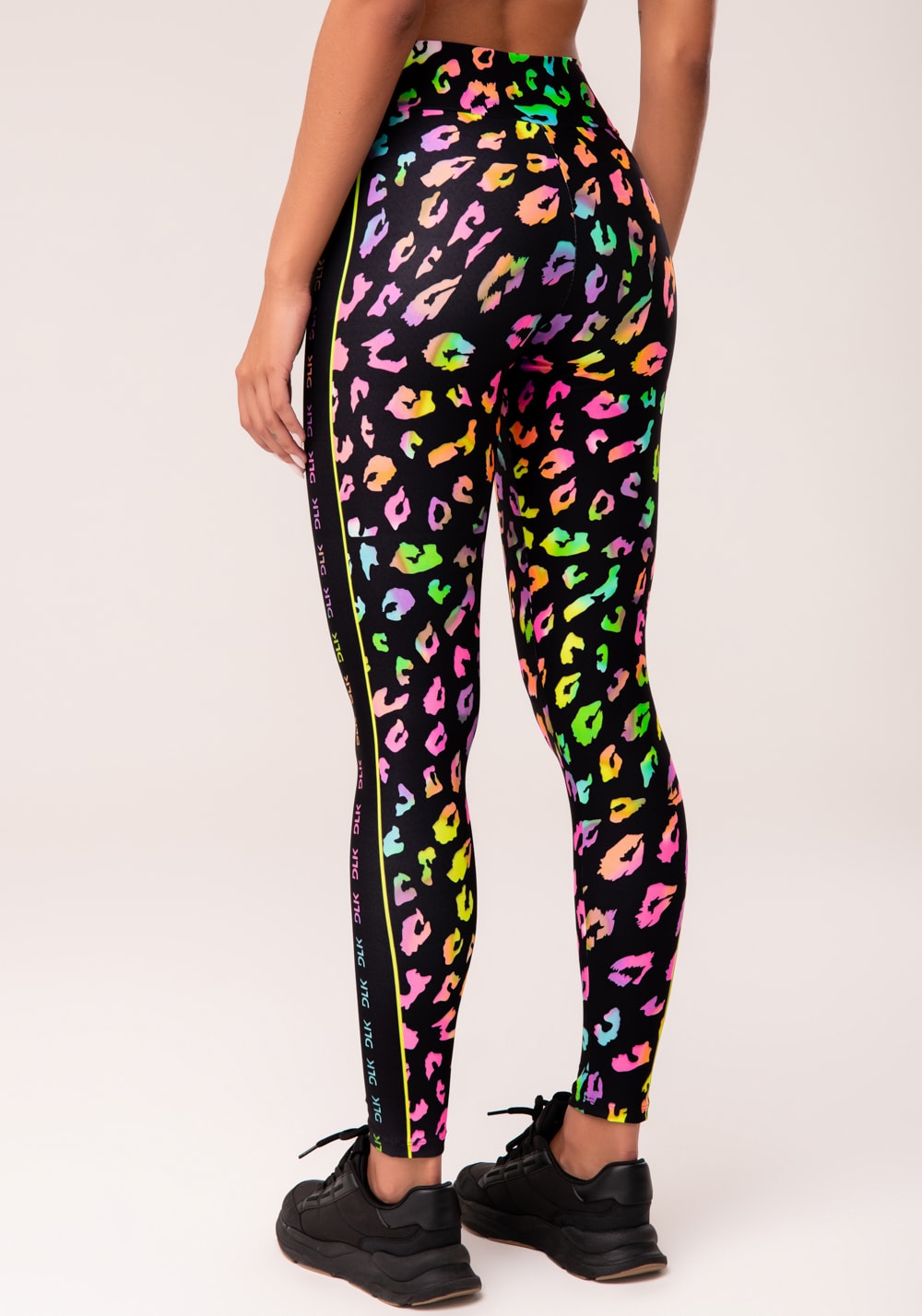 Legging fitness feminina estampada neon euphoric printed