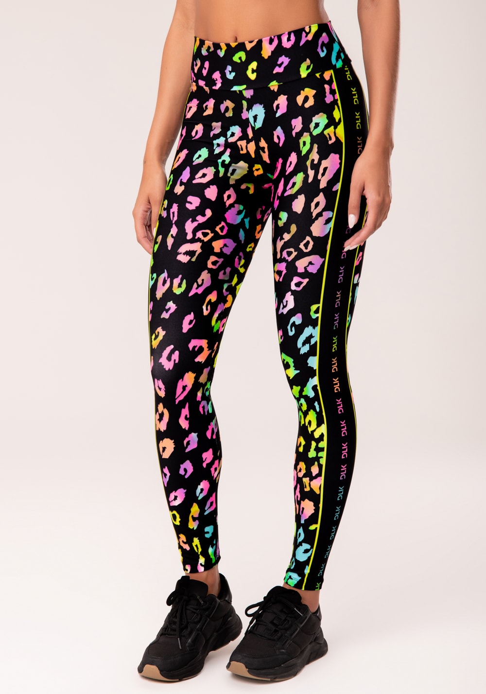 Legging fitness feminina estampada neon euphoric printed