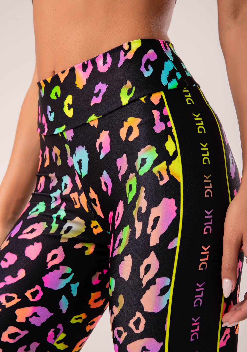 Legging fitness feminina estampada neon euphoric printed